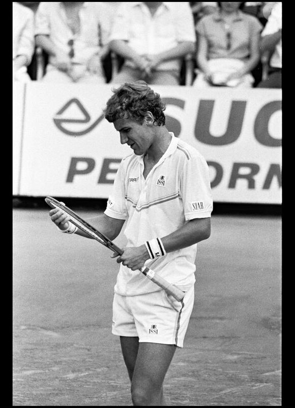 Mats Wilander lors de la finale de Roland Garros en 1983