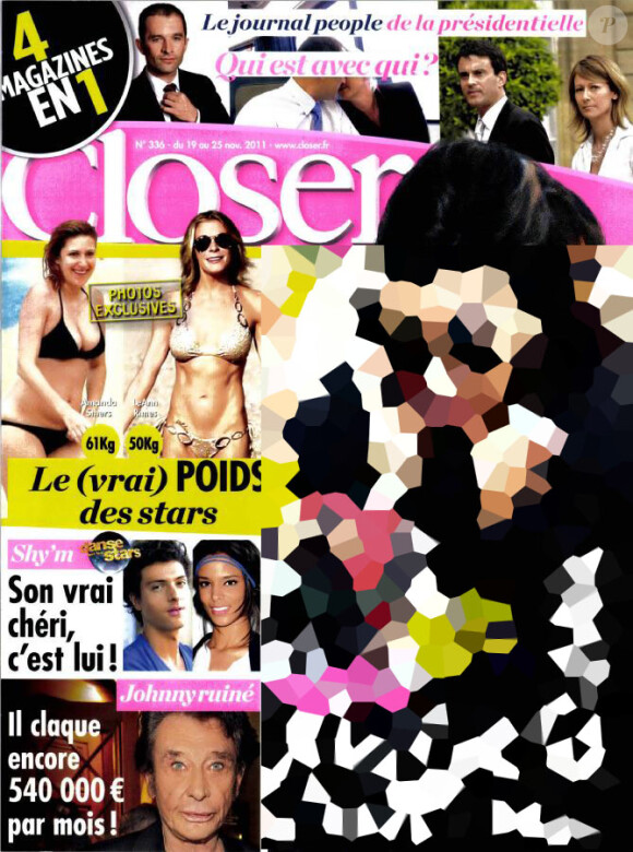 Le magazine Closer en kiosques le samedi 26 novembre 2011.