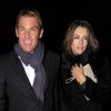 Liz Hurley et son fiancé Shane Warne quittent un restaurant de Mayfair à Londres le 22 novembre 2011