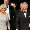 Le prince Charles et Camilla à l'avant-première de Hugo Cabret, le 28 novembre 2011 à Londres.
