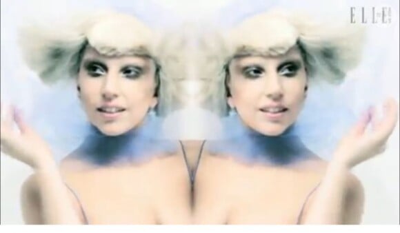 La chanteuse Lady Gaga en shooting photo pour l'édition britannique du magazine Elle.