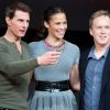 Tom Cruise, Paula Patton et Brad Bird à Tokyo pour présenter Mission : Impossible, le 1er décembre 2011.