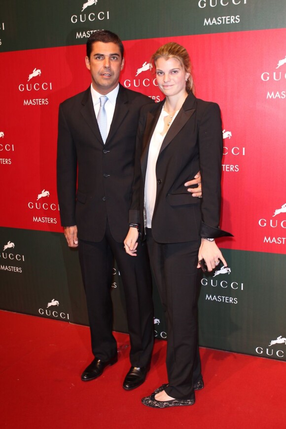 Athina Onassis et son époux Doda lors de la 3e édition des Gucci Masters, le 1er décembre 2011, à Villepinte.