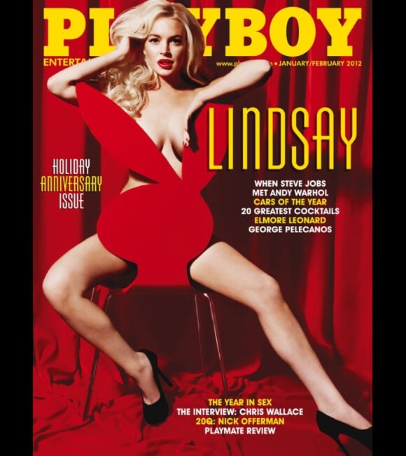 La couverture du très attendu numéro de Playboy de décembre 2011 avec Lindsay Lohan