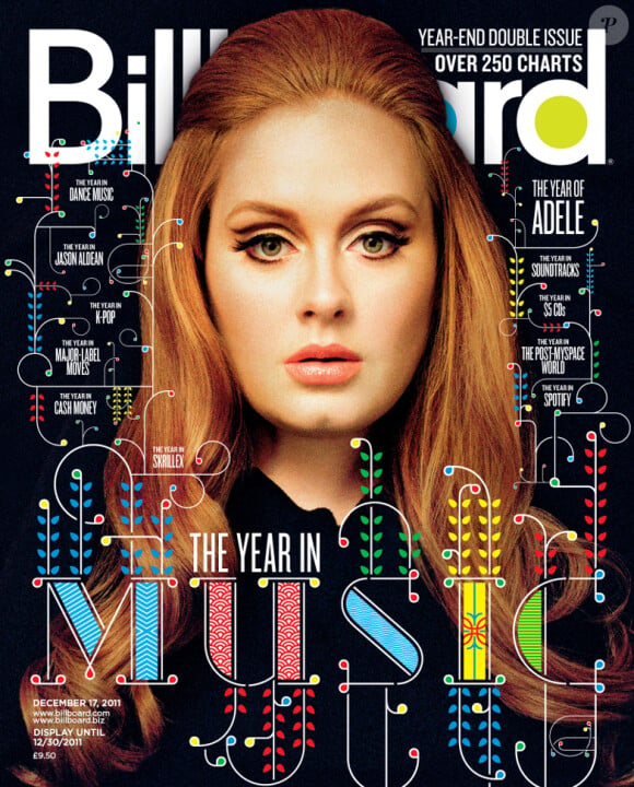 Adele - en couverture du magazine Billboard - décembre 2011.