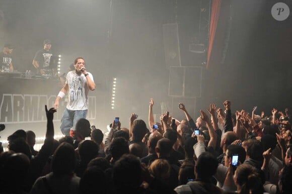 JoeyStarr en concert au Bataclan, à Paris, le 12 décembre 2011.