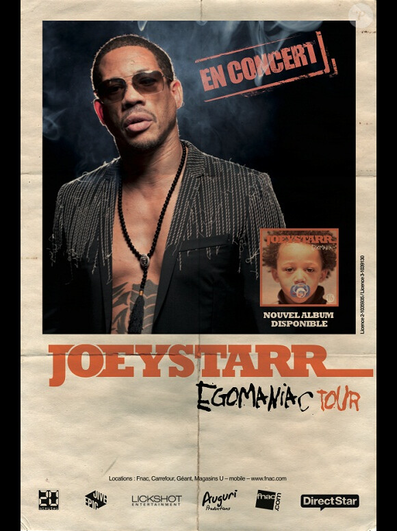 JoeyStarr en concert au Batalcan les 2 et 13 décembre et le 28 mars 2012 à l'Olympia.