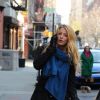 Blake Lively dans les rues de New York pour le tournage de Gossip Girl le 14 décembre 2011