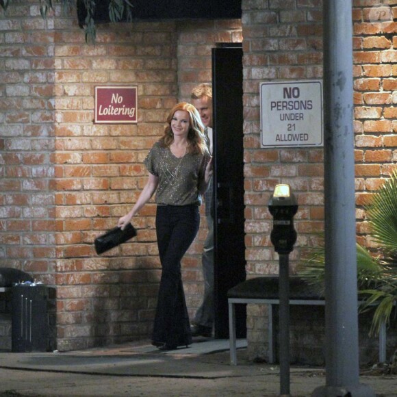 Marcia Cross sur le tournage de Desperate Housewives, à Los Angeles, le 15 décembre 2011.