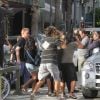 Boris Becker assailli par une horde de photographes le 20 décembre 2011 à Miami