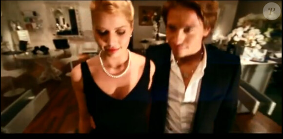 Mickaël Vendetta et Annaëlle dans un film publicitaire pour le coiffeur Chrisland