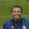 Giampaolo Pazzini célèbre son but contre Lecce... et la naissance de son premier enfant, Tommaso, dont sa femme Silvia a accouché le 21 décembre 2011.
