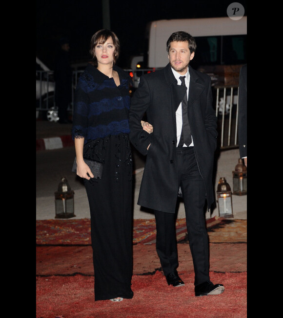 Guillaume Canet et Marion Cotillard, le 4 décembre 2010 à Marrakech.