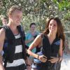 Tom Felton et Jade en vacances à Miami, le 1er janvier 2012. En route pour le jet ski...