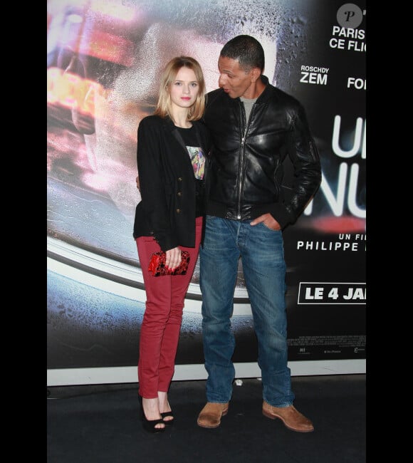 Sara Forestier et Roschdy Zem lors de l'avant-première du film Une nuit à Paris le 2 janvier 2012