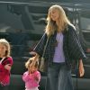 Heidi Klum et ses adorables fillettes Leni et Lou à Brentwood le 7 janvier 2012