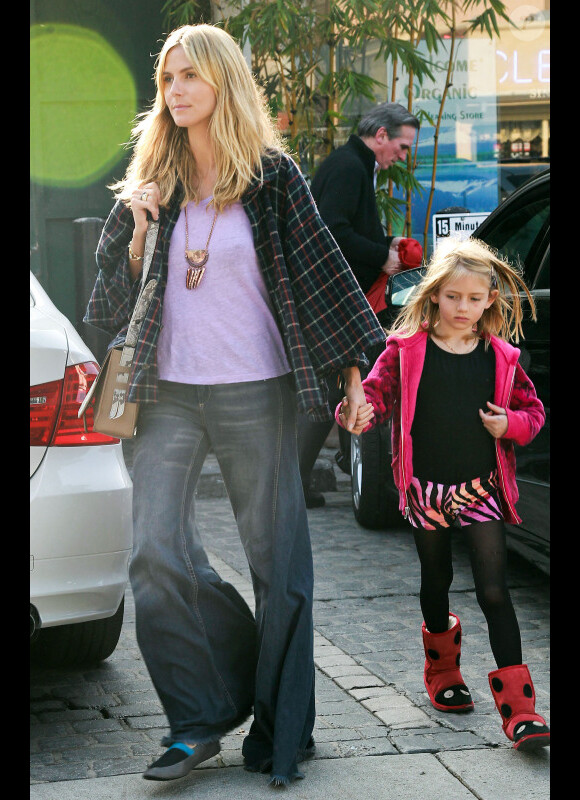 Heidi Klum et sa fille Lou le 7 janvier 2012 à Los Angeles