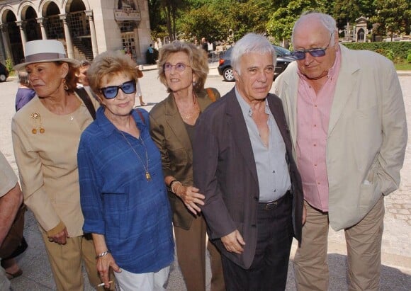 Françoise Christophe en 2006 avec Guy Bedos, Georges Wilson, à l'enterrement de Suzanne Flon.