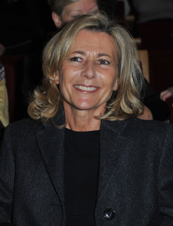 Claire Chazal lors de l'inauguration du théâtre éphémère de la Comédie Française à Paris, le 9 janvier 2012