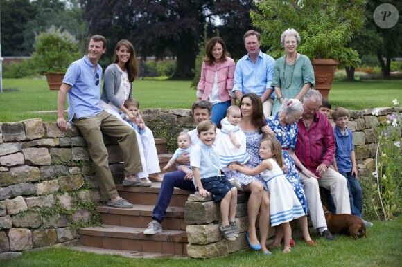 La famille royale de Danemark le 1er août 2011 à Grasten.