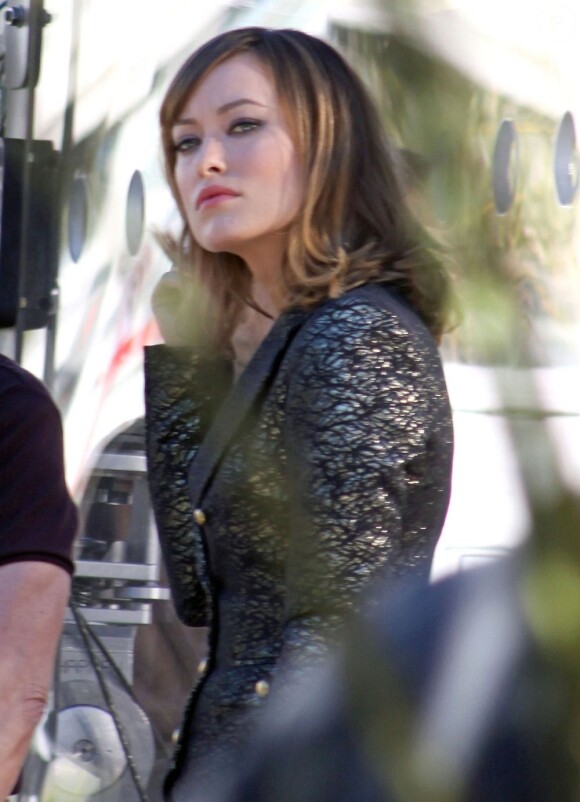 Olivia Wilde sur le tournage de Burt Wonderstone à Las Vegas le 10 janvier 2012