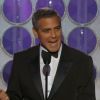 George Clooney et les autres stars recevant leur Golden Globes le 15 janvier 2012