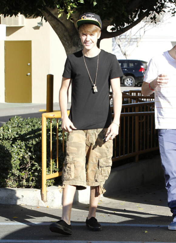 Justin Bieber à Los Angeles, le 5 janvier 2012