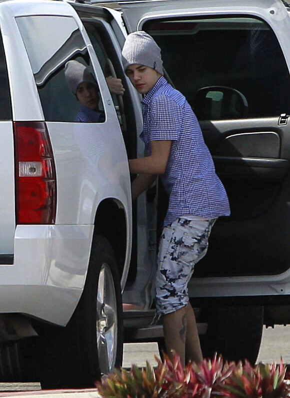Justin Bieber et son bonnet le 6 janvier 2012 au Mexique