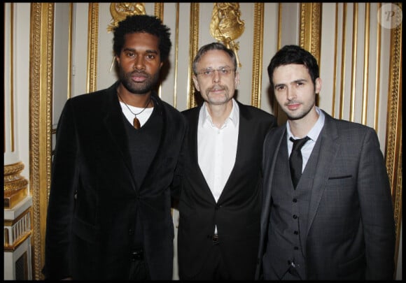 Iabe Lapacas, Christophe Rossignon et Raphaël Ferret lors de la soirée des Révélations à Paris le 16 janvier 2012