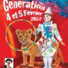 Affiche de la 1e édition du festival New Generation dont le jury est présidé par Pauline Ducruet, dans le cadre de la 36e édition du Festival International du Cirque de Monte-Carlo (19-29 janvier 2012).