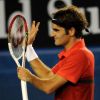 Roger Federer le 22 janvier 2012 à l'Open d'Australie face à Bernard Tomic