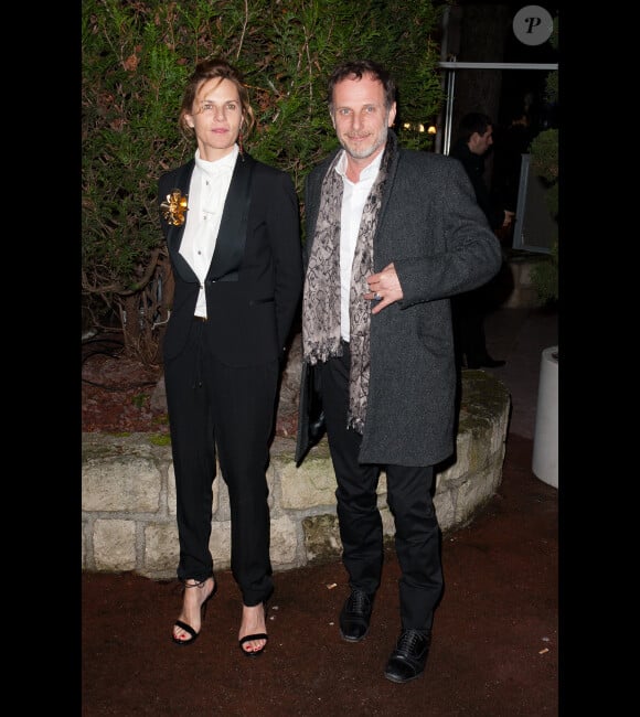 Virginie Couperie et Charles Berling au Dîner de la mode pour le Sida au Pavillon d'Armenonville à Paris, le 26 janvier 2012.