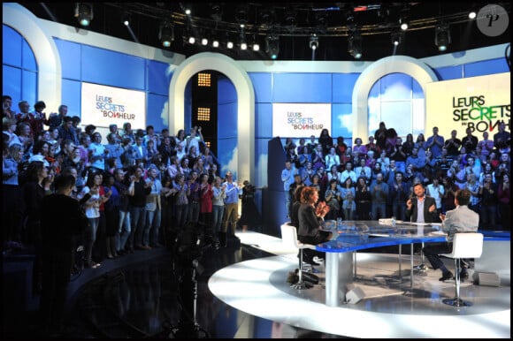 L'enregistrement de l'émission Leurs secrets du bonheur, diffusée sur France 2 le 7 février en prime time,le 30 janvier 2012