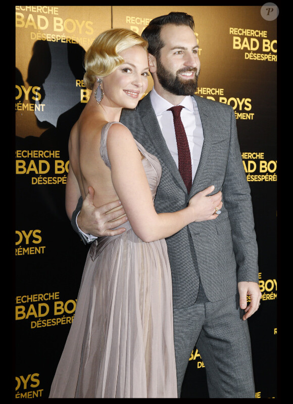 Katherine Heigl et son mari Josh Kelley lors de l'avant-première du film Recherche Bad Boys Désespérément à Paris le 31 janvier 2012