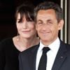 Carla Bruni (enceinte) et son époux Nicolas Sarkozy à Deauville en 2011.