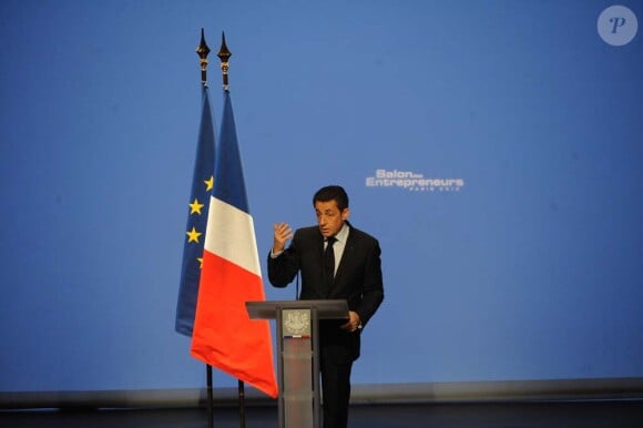 Nicolas Sarkozy à Paris, le 1er février 2012.