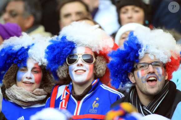 Les supporters lors du match face à l'Italie lors du Tournoi des VI Nations le 4 février 2012 à Saint-Denis