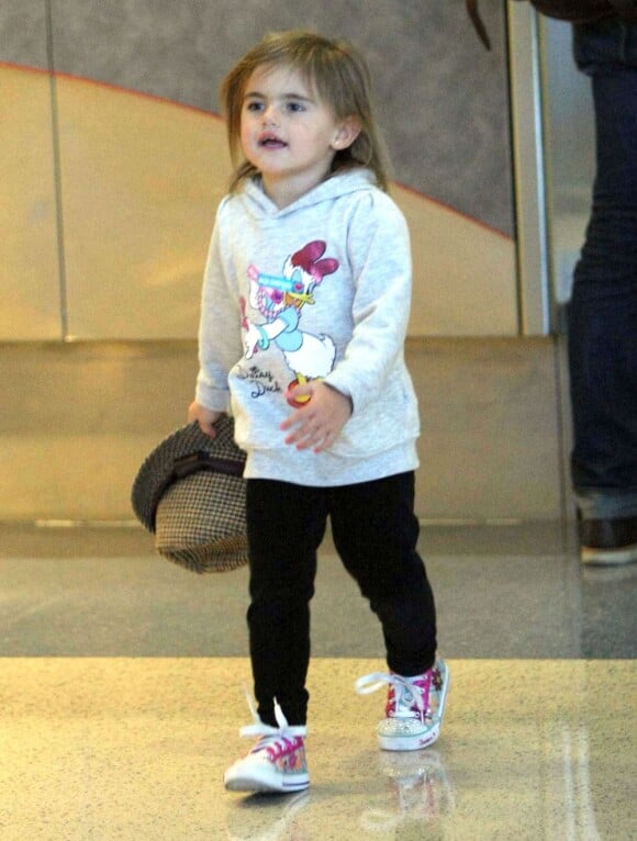 Anja, 3 ans, à l'aéroport de Los Angeles, le 3 février 2012.