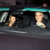 George Clooney et Stacey Keibler après un dîner en amoureux à Los Angeles, le 8 février 2012