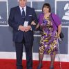 Mitch et Janis Winehouse sur le tapis rouge de la cérémonie des 54e Grammy Awards au Staples Center de Los Angeles le 12 février 2012. Les stars étaient nombreuses à être venues accompagnées pour la grand-messe des récompenses musicales américaines.