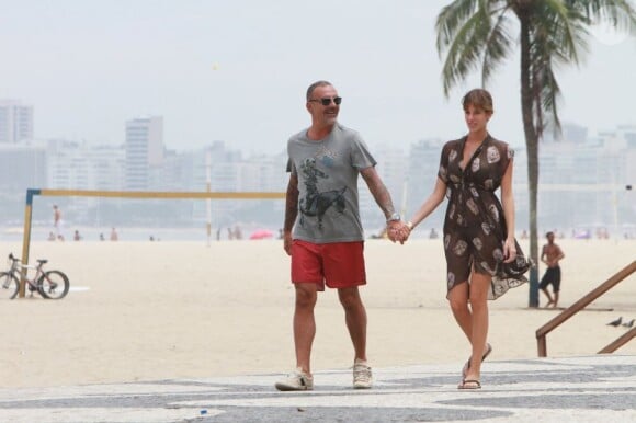 Christian Audigier et sa douce Nathalie Sorensen à Rio le 10 février 2012