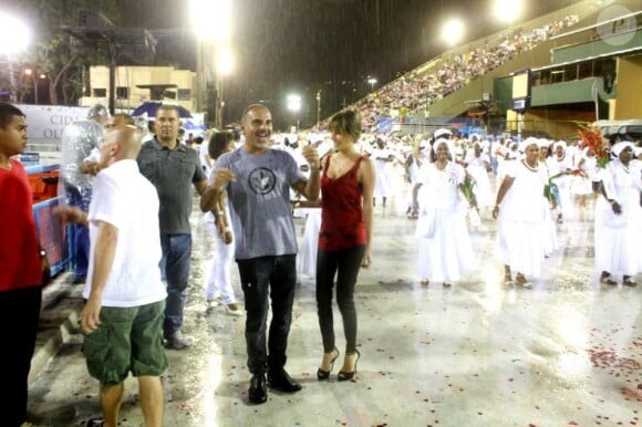 Christian Audigier et sa douce Nathalie Sorensen à Rio le 10 février 2012