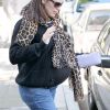 Jennifer Garner très enceinte les 23 et 24 février à Los Angeles avec ses deux fillettes.