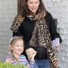 Jennifer Garner très enceinte les 23 et 24 février à Los Angeles avec ses deux fillettes.
