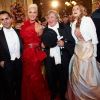 Brigitte Nielsen et son mari Mattia Dessi avec le magnat autrichien Robert Lugner au 56e Bal de l'Opéra à Vienne.
Comme chaque année, de nombreuses célébrités et personnalités ont assisté en toute élégance au 56e Bal de l'Opéra de Vienne, le 16 février 2012.