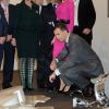 La princesse Letizia et le prince Felipe d'Espagne inauguraient le 16 février 2012 le 31e Salon de l'art contemporain de Madrid, ARCOmadrid.