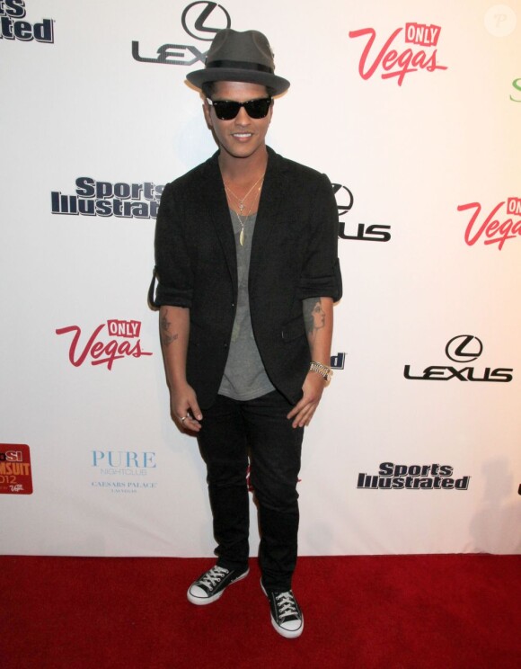 Le chanteur Bruno Mars à la soirée Sports Illustrated au club Pure. Las Vegas, le 16 février 2012.