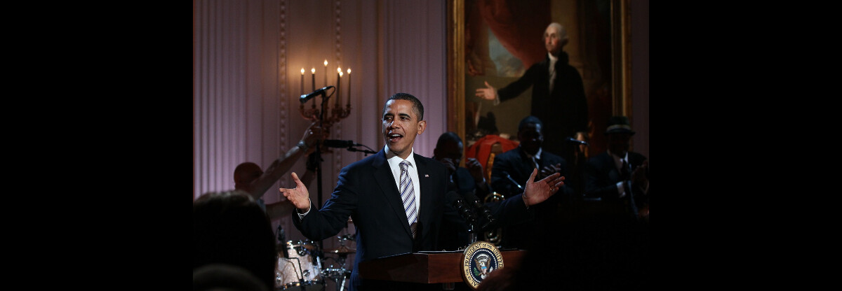 Photo : Barack Obama à la Maison Blanche le 21 février 2012 lors de la ...