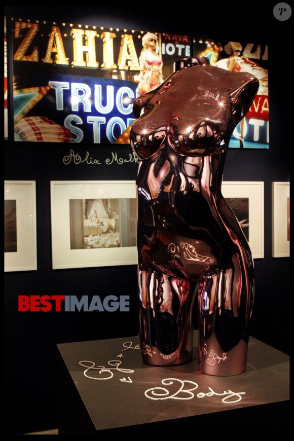 Buste de Zahia lors de l'exposition Zahia de 5 à 7, à la galerie du Passage, à Paris, le 7 février 2012