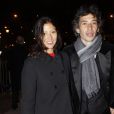 Eric Elmosnino et sa femme lors de l'after-party de la 37ème cérémonie des César au Fouquet's, le 24 février 2012 